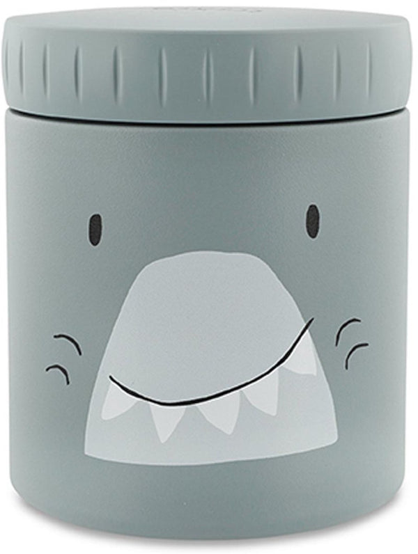 Trixie geïsoleerde voedselcontainer - mr. shark - 350ml - thermo lunchpot voor kinderen - rvs - vanaf 4 maanden - lekvrij lichtgewicht