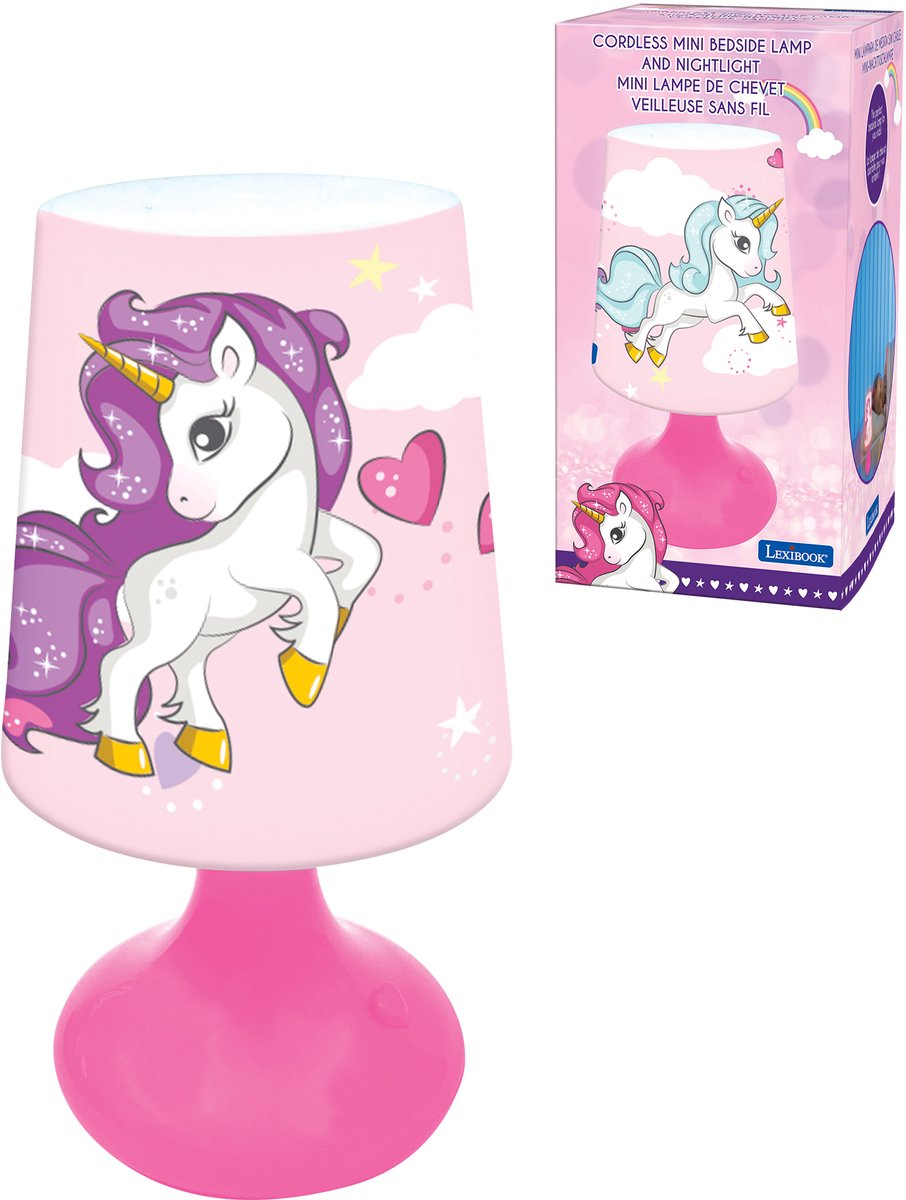 Lexibook mini lampe de chevet veilleuse sans fil licorne