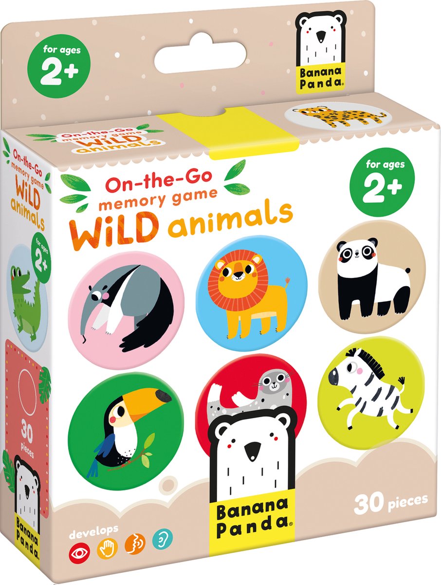 Banana panda on-the-go memo spel wilde dieren 2+