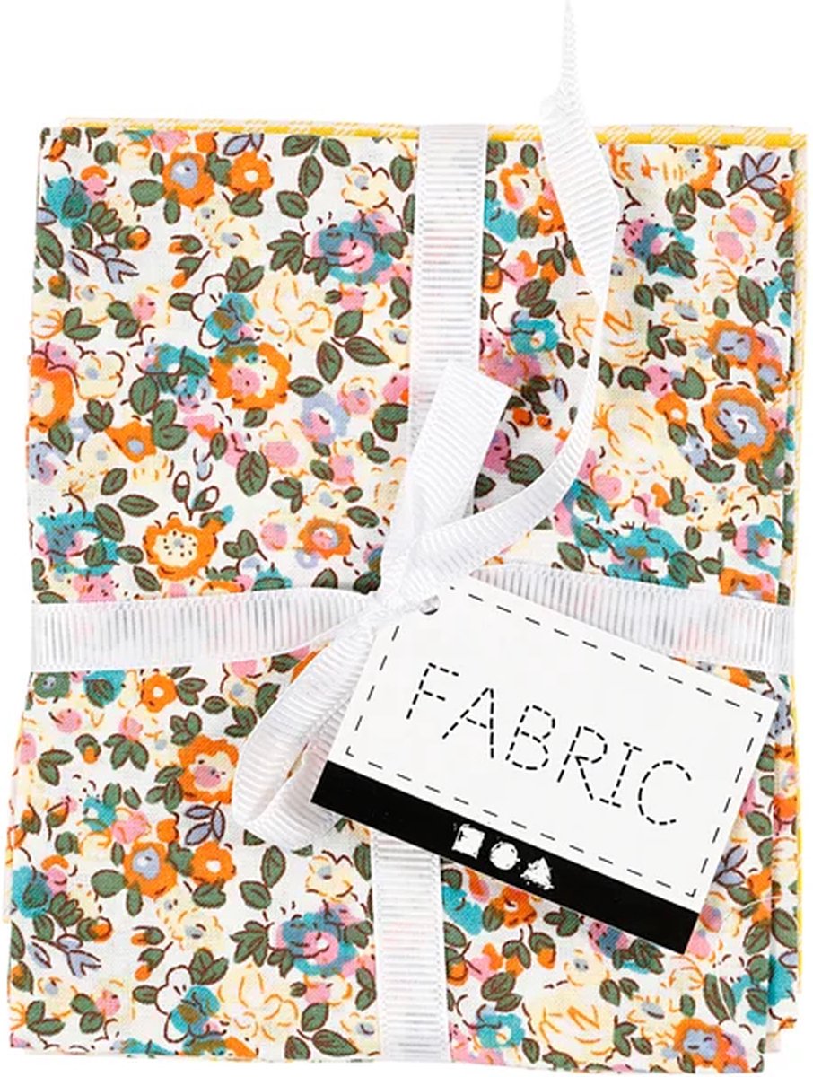 Patchworkstof Geel 45x55cm, 4st.