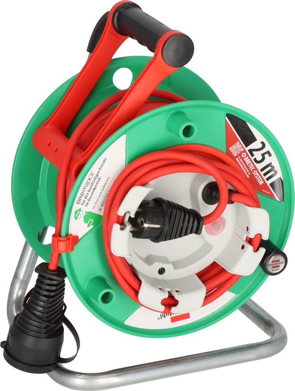 Brennenstuhl garant g bretec ip44 kabelhaspel (buiten kabelhaspel voor de tuin met 23+2m kabel in rood, speciale kunststof, korte termijn buitengebruik, made in germany)