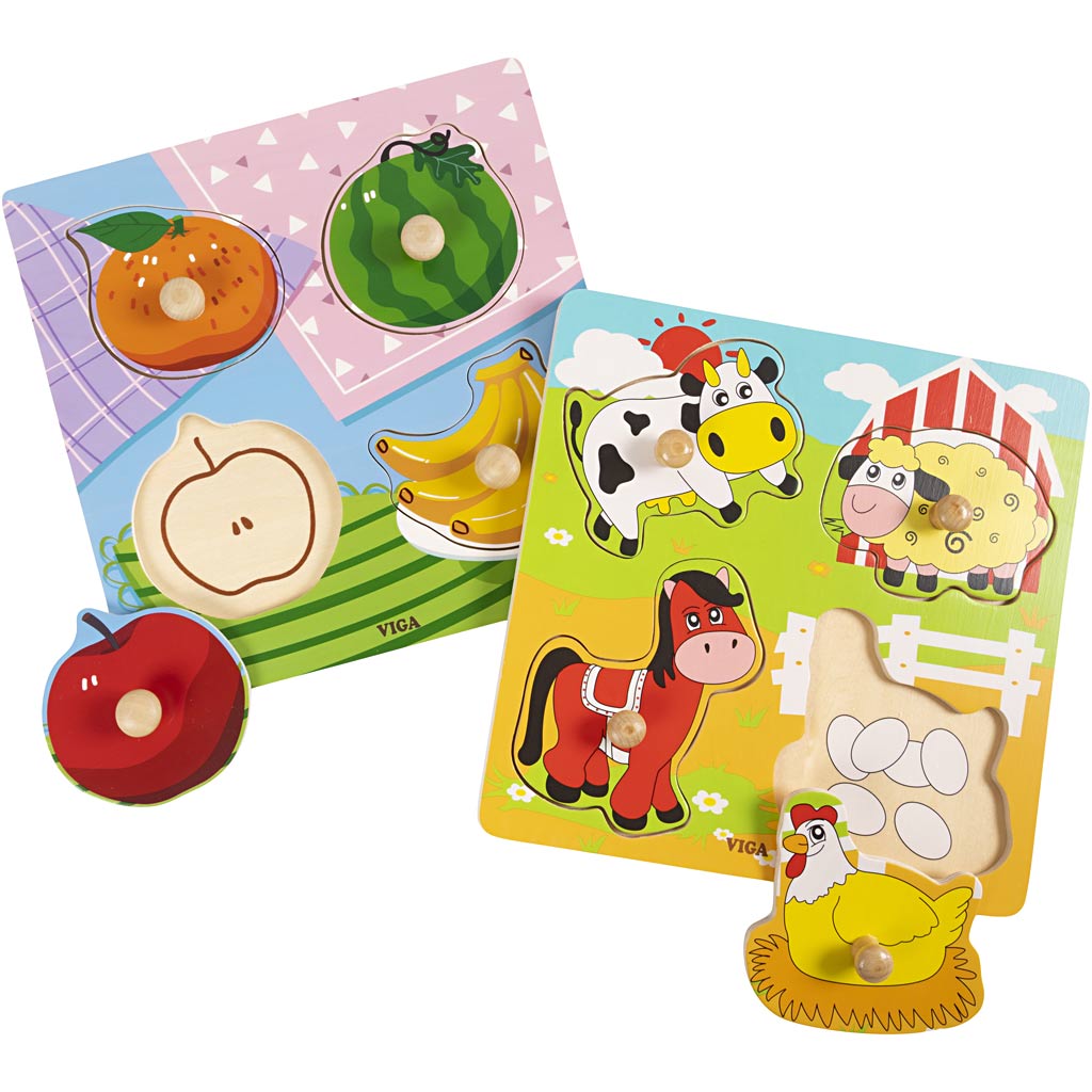 Https: www.cchobby.nl viga-houten-legpuzzels-met-knoppen-fruit-en-boerderijdieren-afm-22x22-cm-2x4-delen-2-onderdelen-1-set