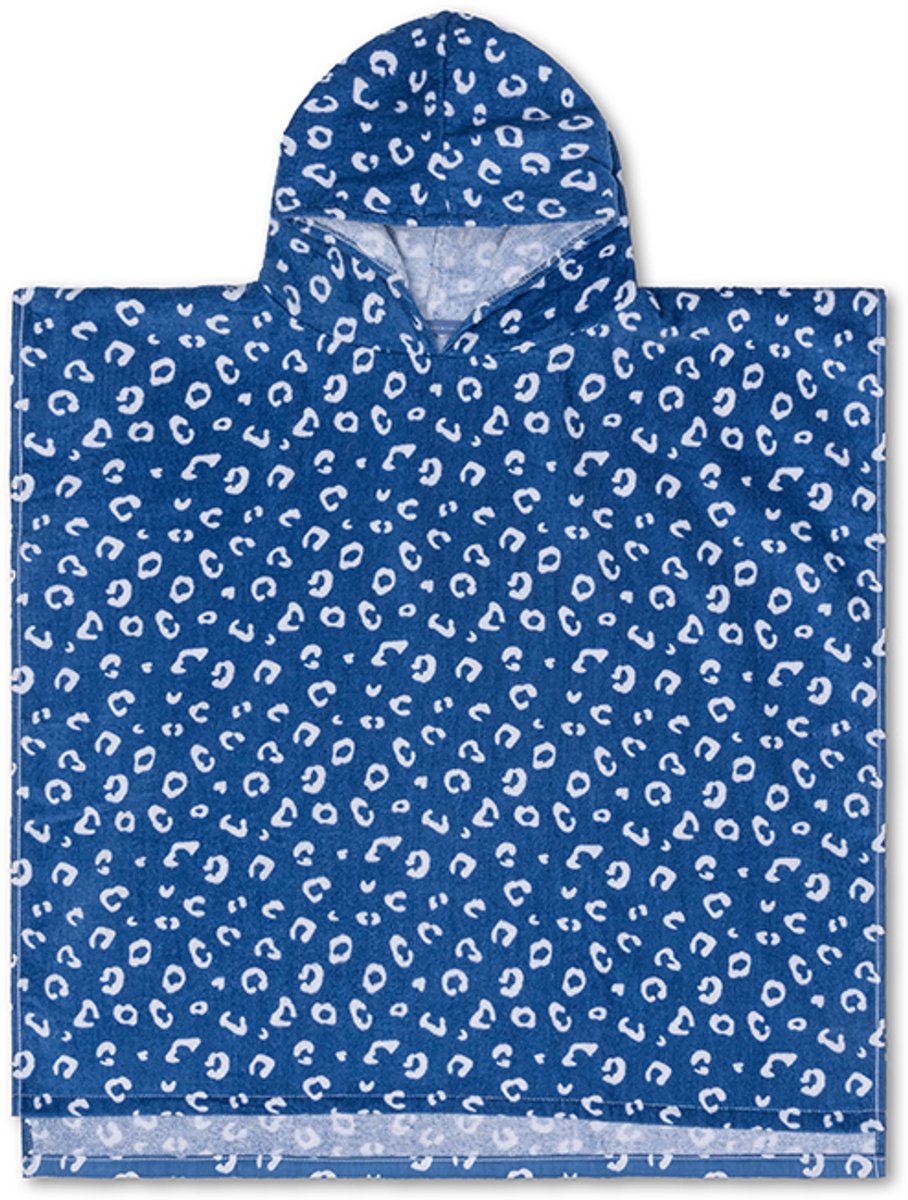 Luipaard | blauwe strandponcho 65 x 65 cm