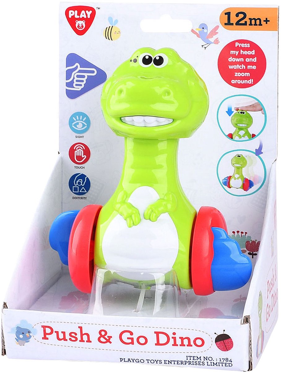 Speel druk en gaan dino speelfiguur