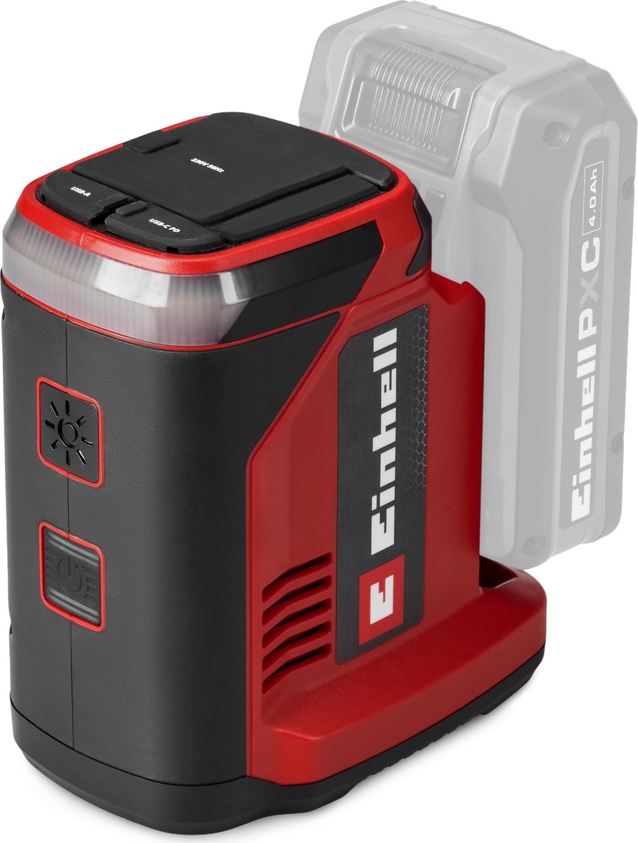 Einhell accu inverter tc-es 18 150 1 li solo - power x-change - 18 v li-ion - 18v naar usb-a (10w), usb-c (60w) en 230v (150w)