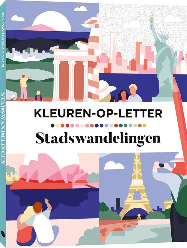 Kleuren op letter kleurboek stadswandelingen