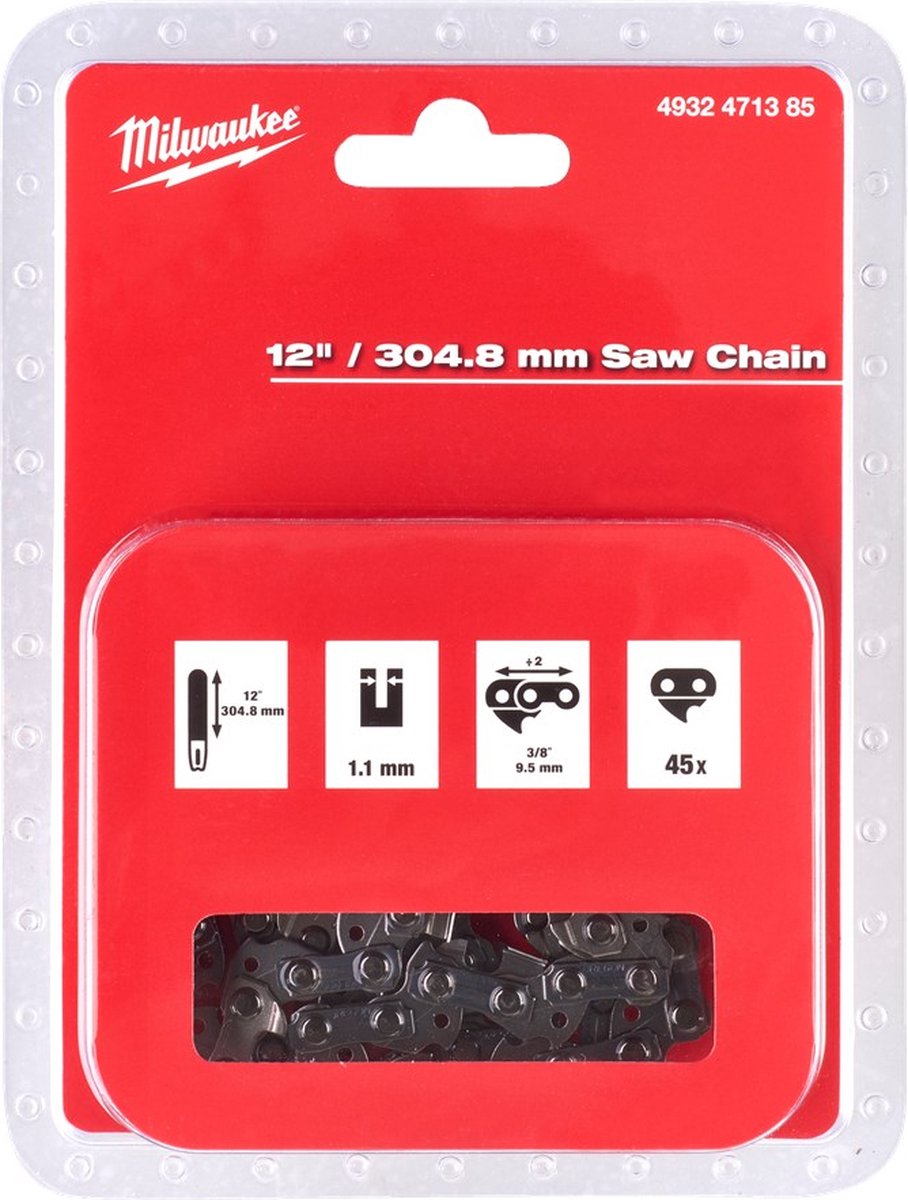 Milwaukee ketting voor kettingzaag 3 8 x 304,8 x 1,1 - 4932471385