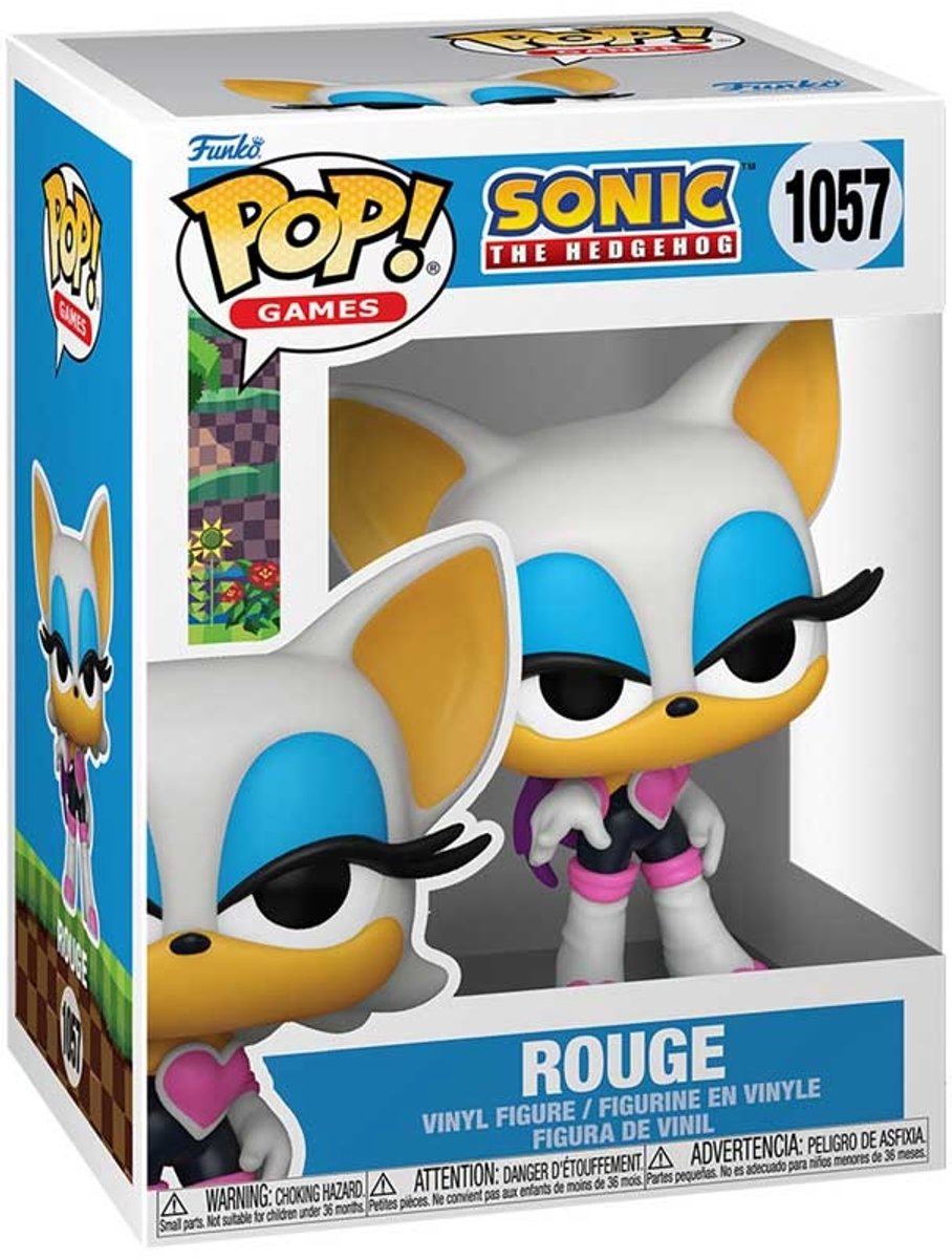 Funko sonic the hedgehog rouge vinylfiguur 1057 pop! meerkleurig pvc unisex - fan merch, film, gaming