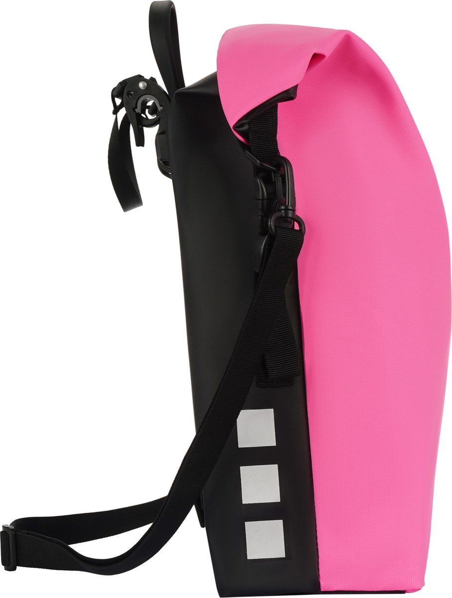 Willex - enkele tas - 17 liter - rol vouw sluiting - afsluitbaar - met schouderband - sportief - dames - rose