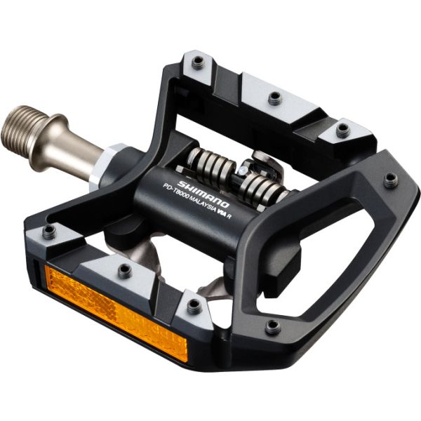 Pédalier Shimano Deore XT T8000 avec plateforme et fixation SPD unilatérale - noir