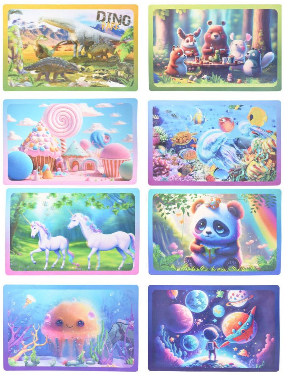 Holografische placemats, 16e.
