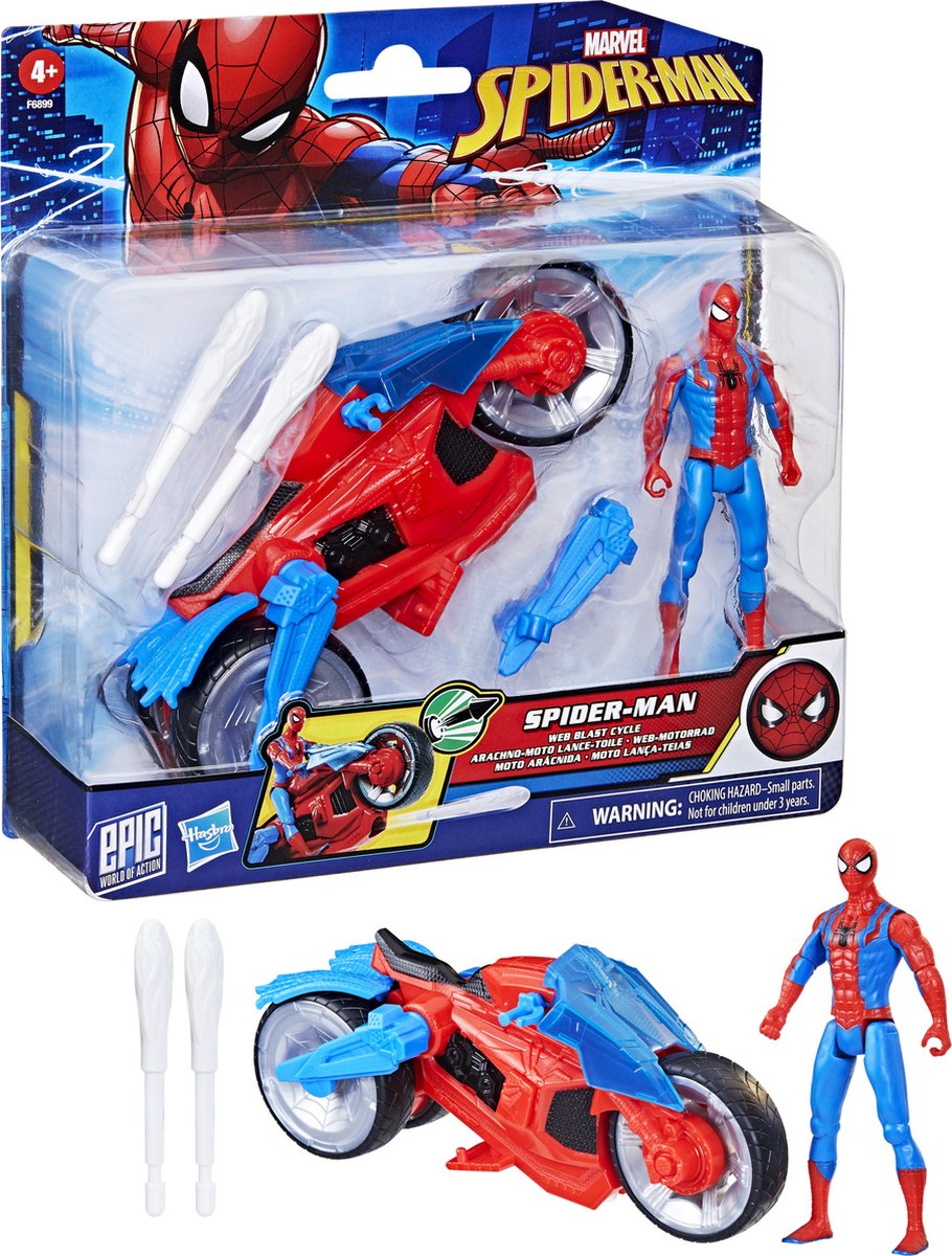 Hasbro spider-man web blast motor - speelgoedset met actiefiguur.