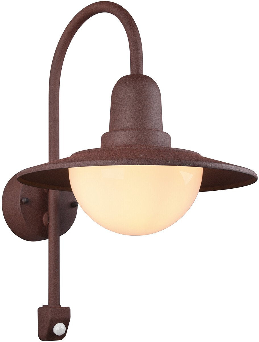 Trio norman - wandlamp - roestkleur - excl. 1x e27 4 w - flexibel - buitenverlichting - ip44