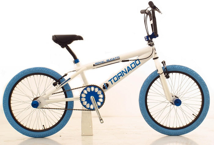 Freestyle BMX 20 Royal-Bugatti - blanc avec pneus bleus