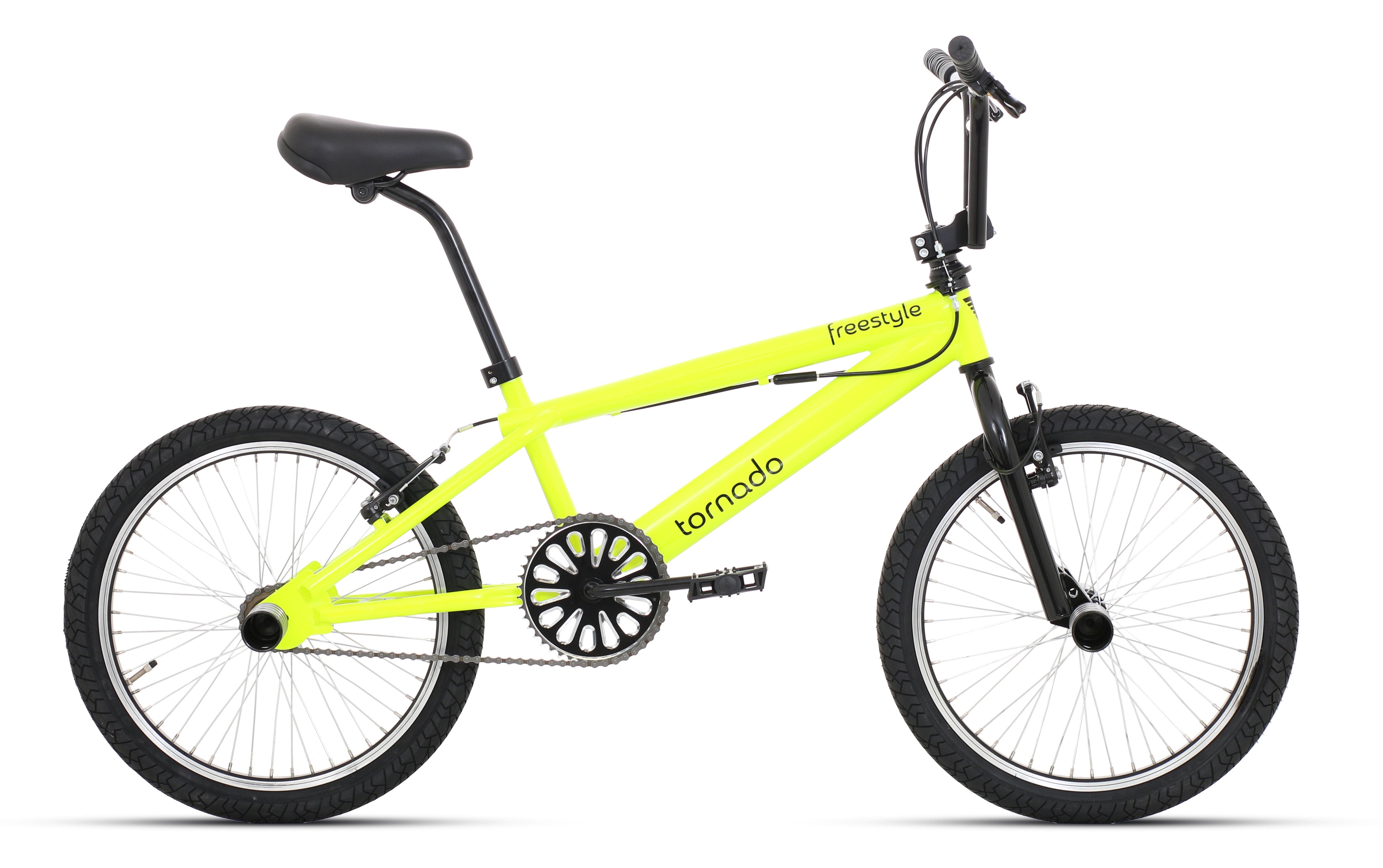 Freestyle BMX 20 Royal Bugatti - neon geel met zwarte banden