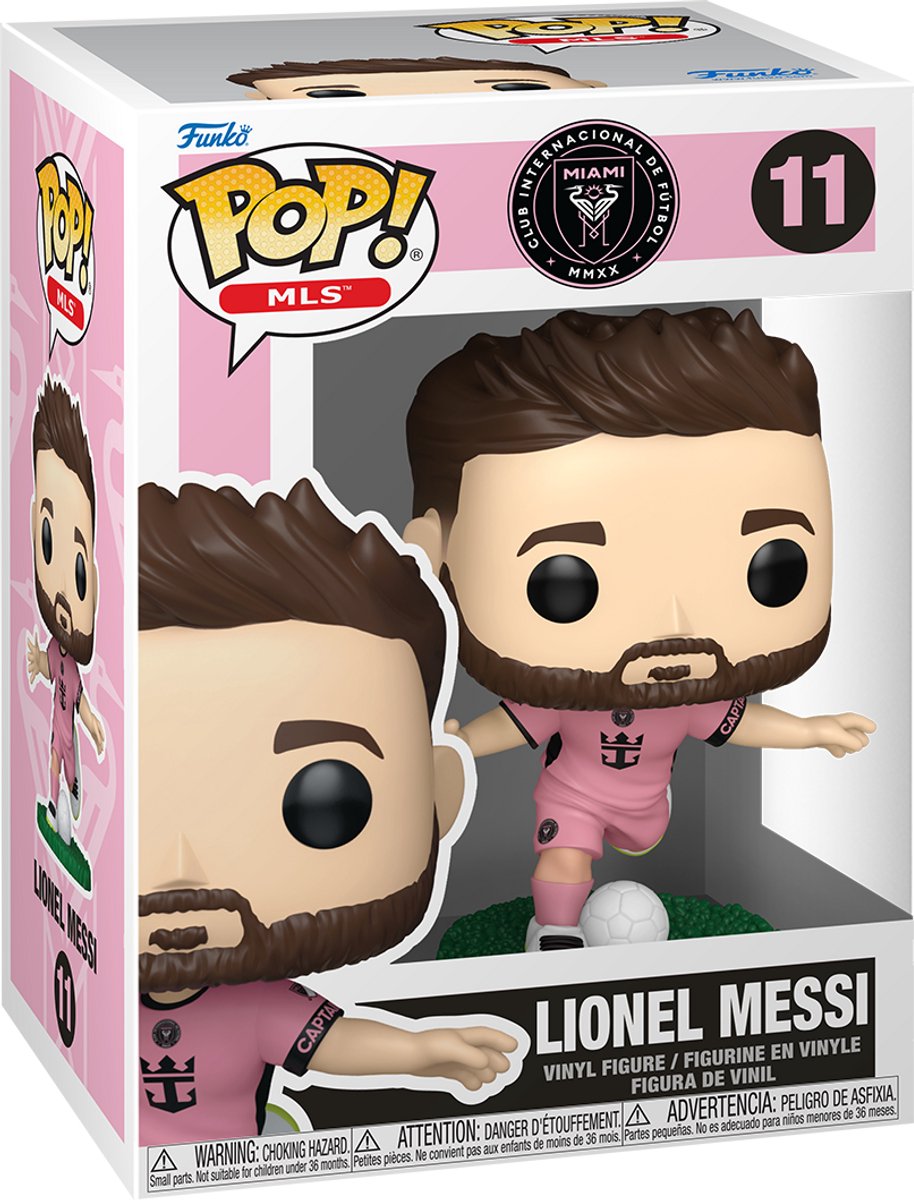 Funko efl pop! mls vinyl figure inter miami cf - lionel messi (pink) 9 cm pop! figuur