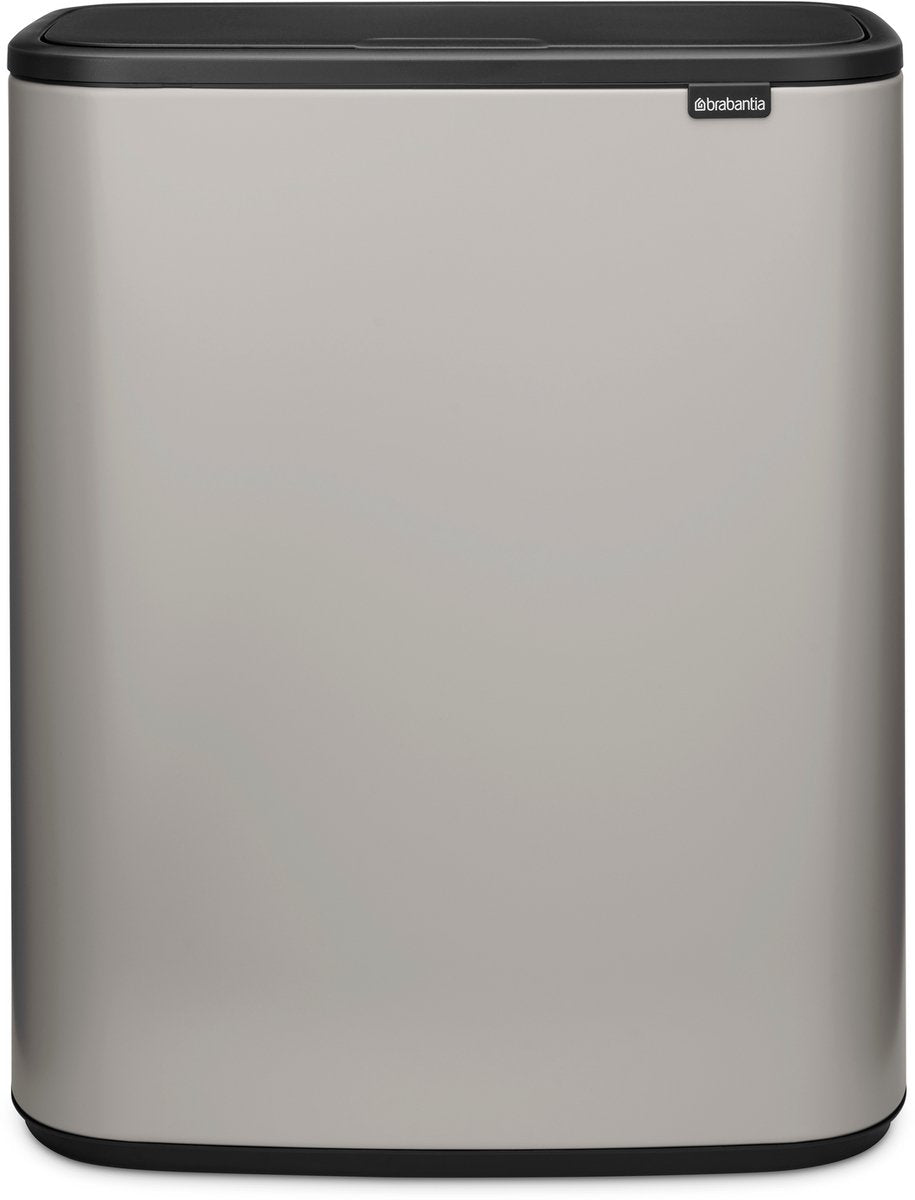 Brabantia bo touch bin prullenbak - 60 liter - 1 vak - soft grey