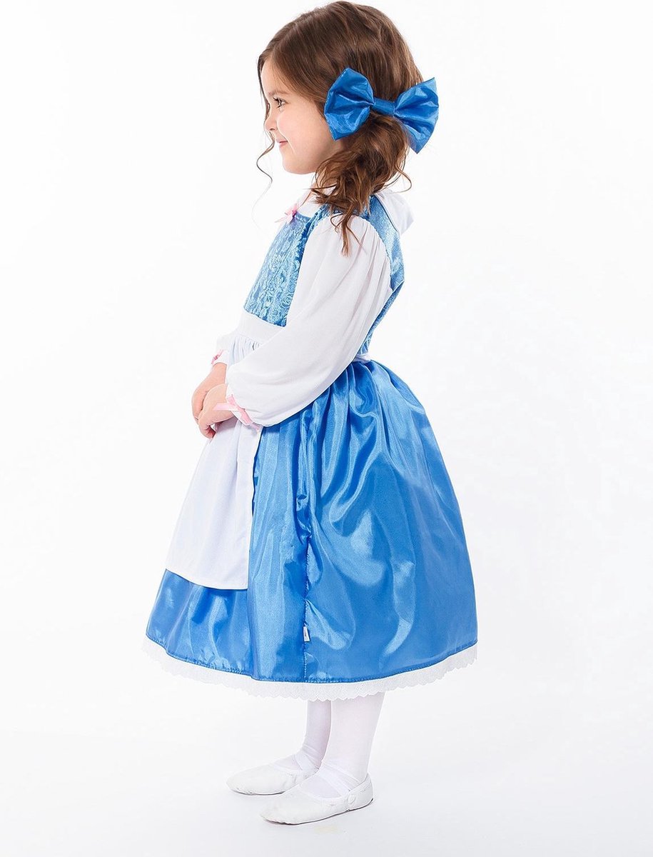 Little adventures - blauwe belle jurk - maat 116 128