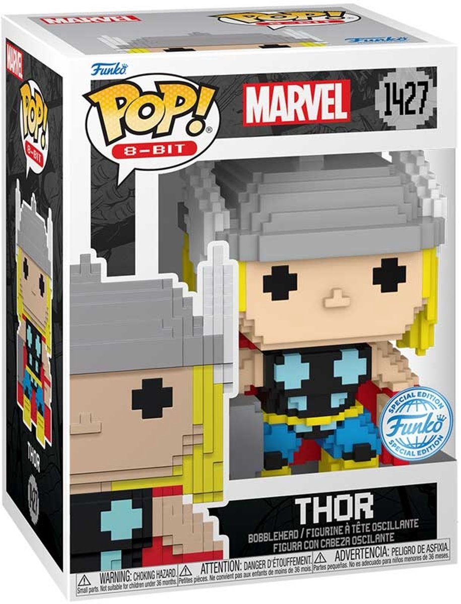 Funko! marvel pop! 8-bit vinyl figur thor 9 cm