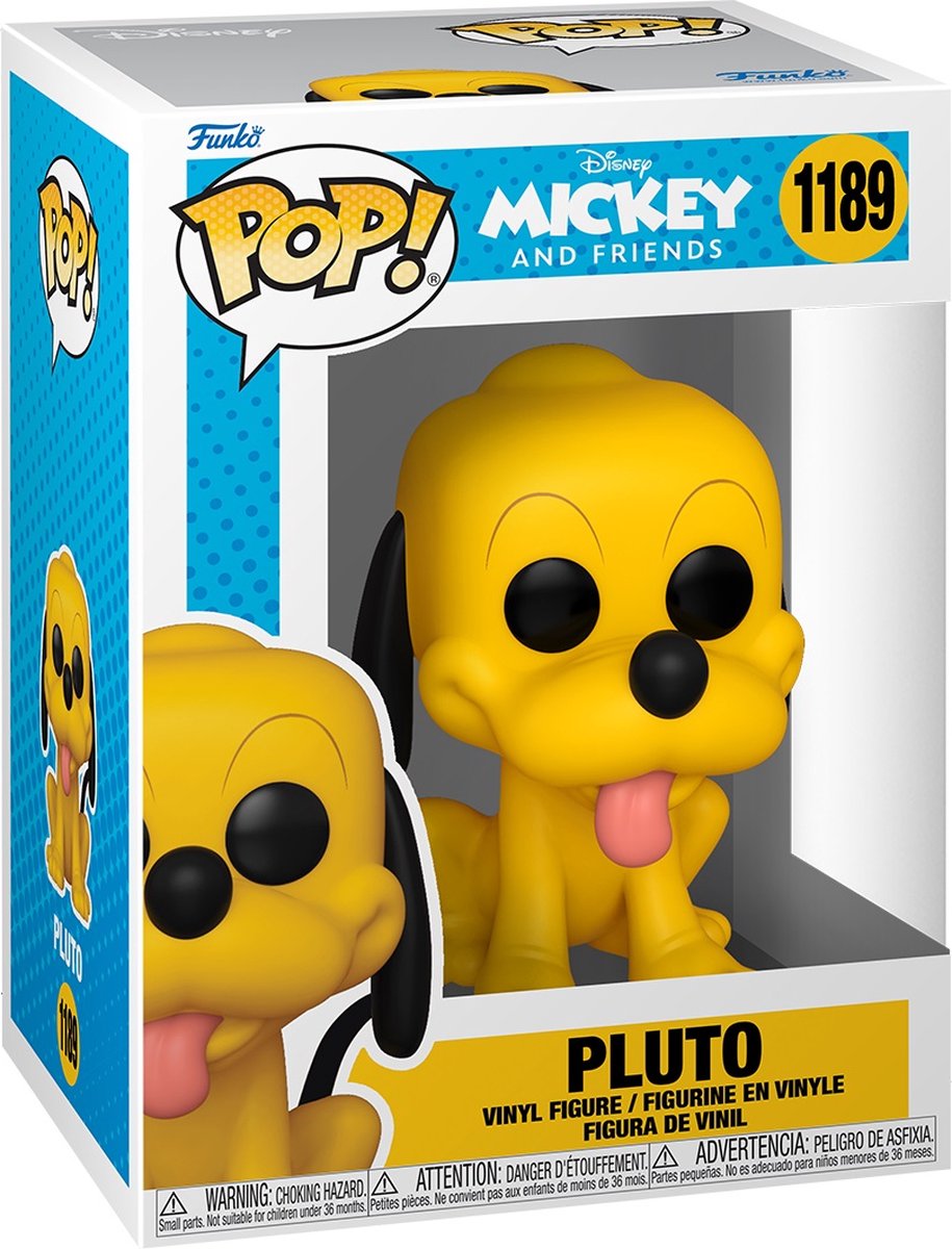 Funko mickey mouse - sensational 6 pop! pluto 9 cm verzamelfiguur - multicolours