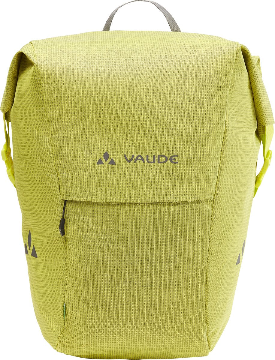Vaude road master roll-it luminum fietstas enkele fietstas unisex bright green >70% recycled materiaal