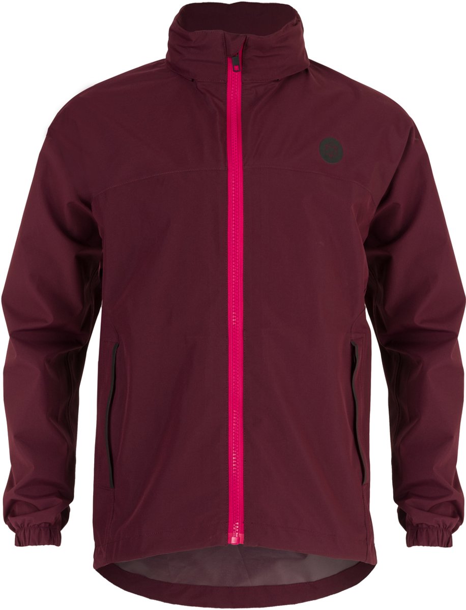 Agu go kids regenjas essential - rood - 128 - meisjes jongens - waterdicht ademend