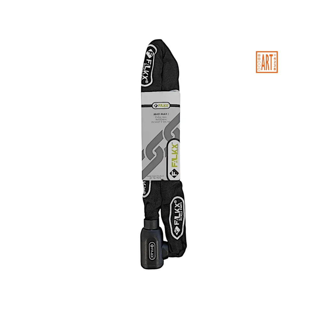 Falkx mad max ii kettingslot 9x1100mm zwart. nylon hoes kunst**