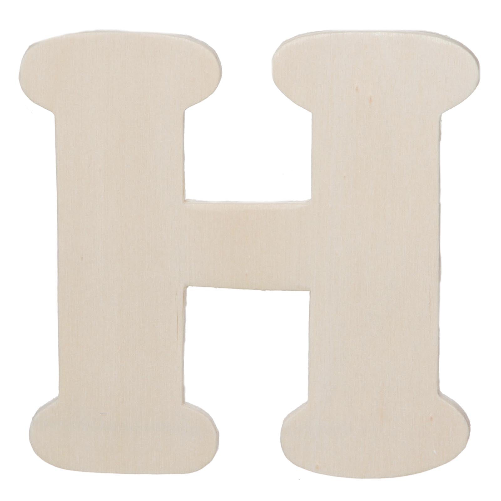 Darice • uitgesneden houten letter h 10,8cmx5mm