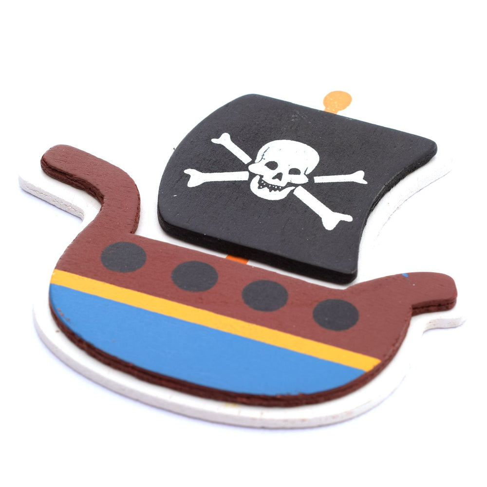 Darice • painted wood shapes piratenboot 9,5x8,9x0,5cm