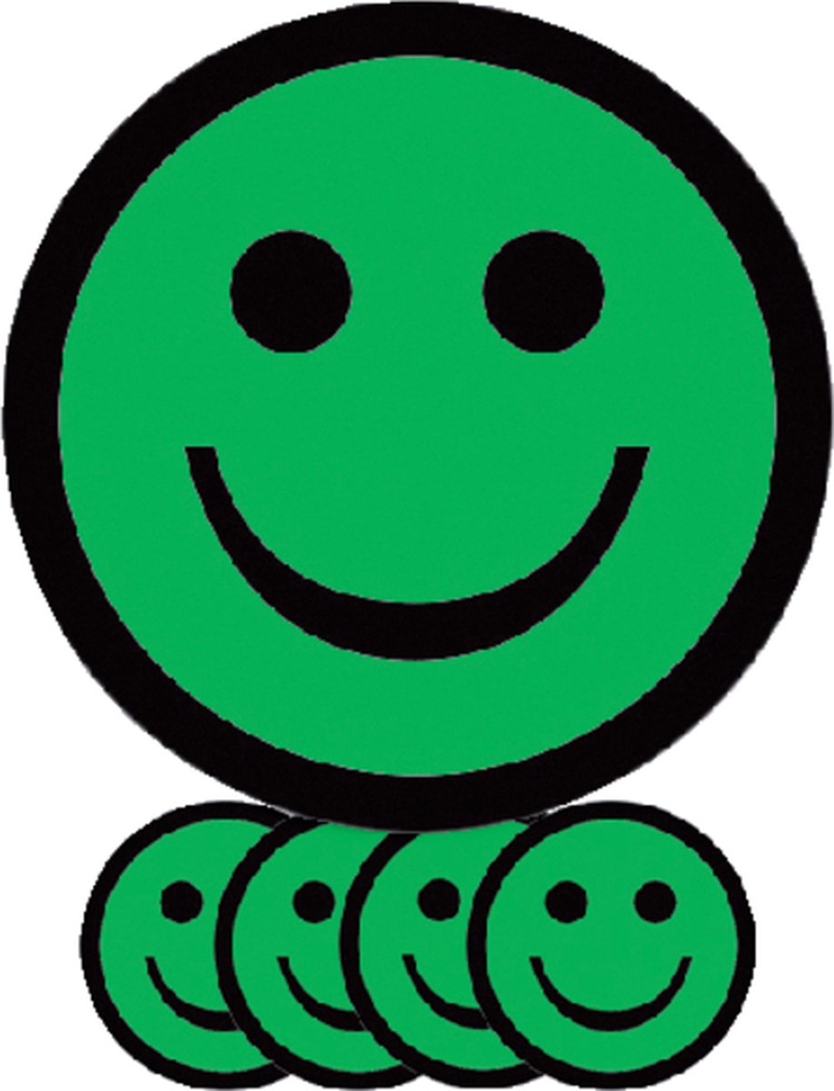 Smit visual magnetische smiley's basic groen (5 stuks)