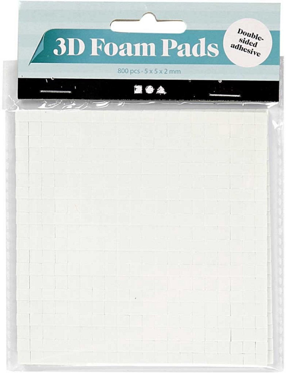 Creativ company 3d foam pads met 5x5x2mm, 2kant