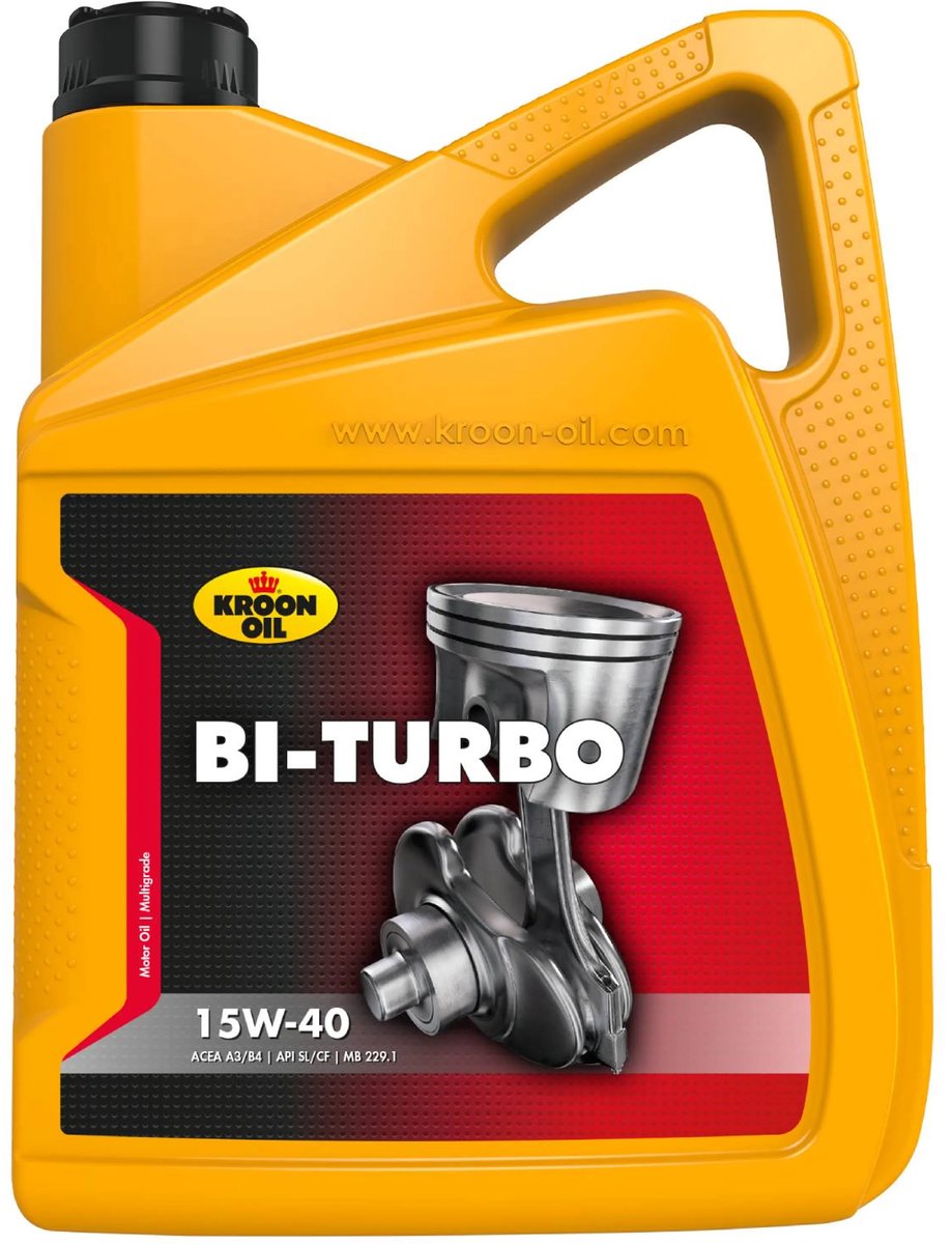 Kroon-oil bi-turbo 15w-40 - universele motorolie - 5 liter - minerale oliesorte
