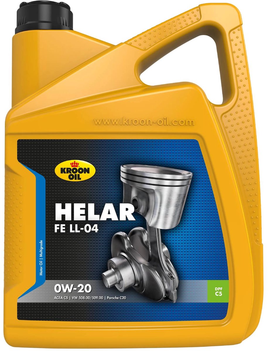 Kroon-oil kroon oil - helar fe ll-04 - synthetische 04 0w-20 motorolie - 5 liter - helder