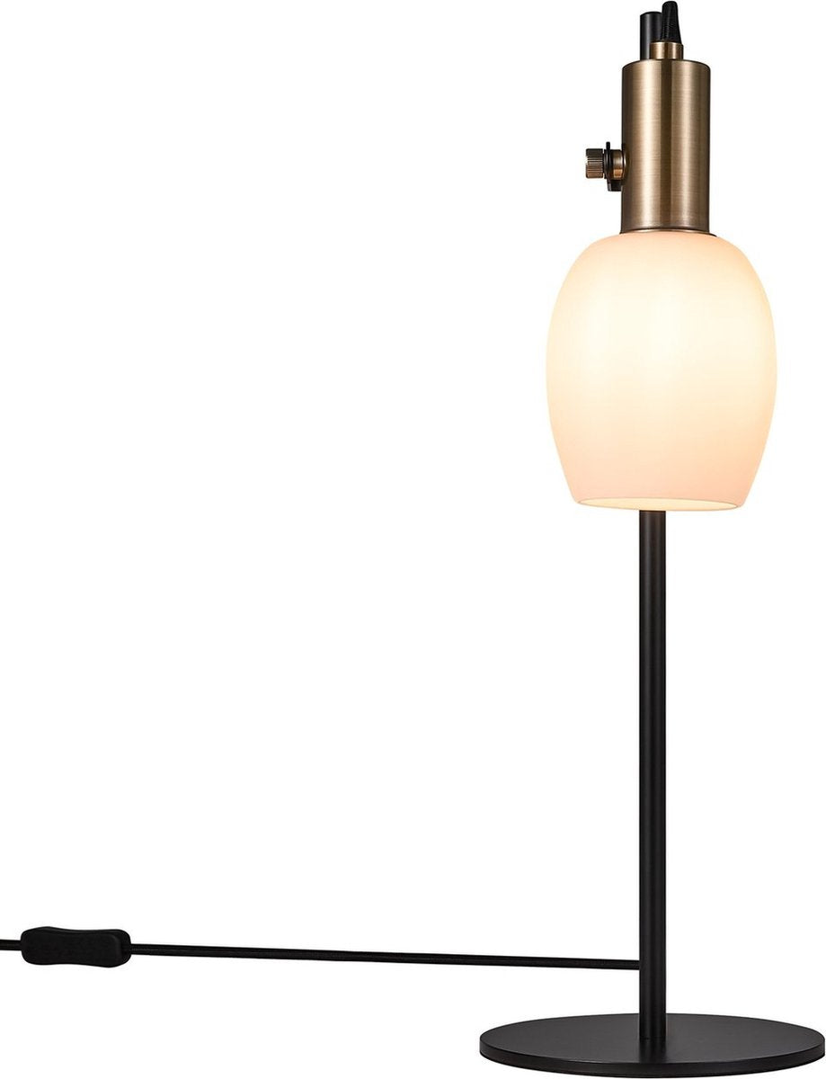 Nordlux arild-tafellamp-e14-opaal glas zwart