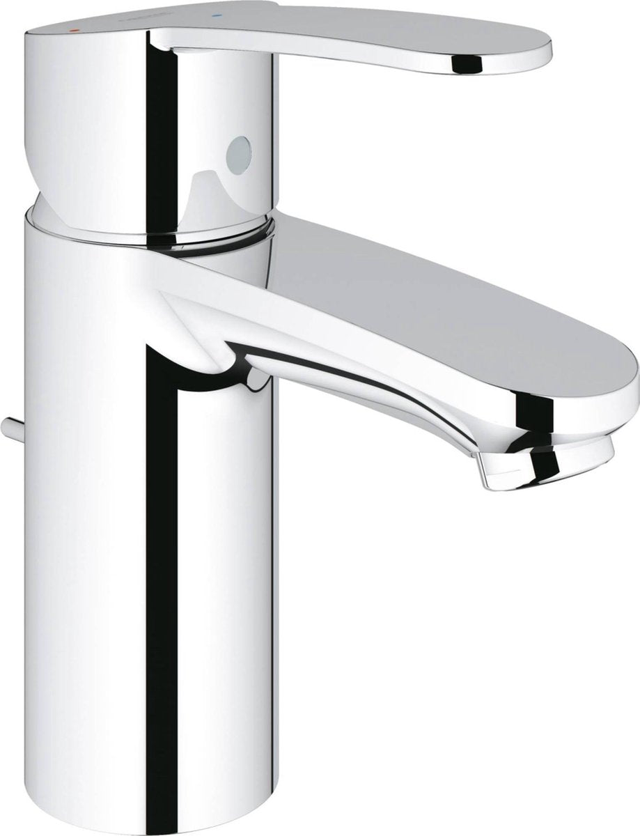Grohe eurostyle cosmopolitan wastafelkraan - standaard uitloop - met trek-waste - chroom - waterbesparend