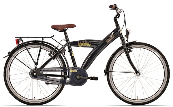 Bikefun 24 Inch Nexus-3 Urban City - Jongens - Zwart