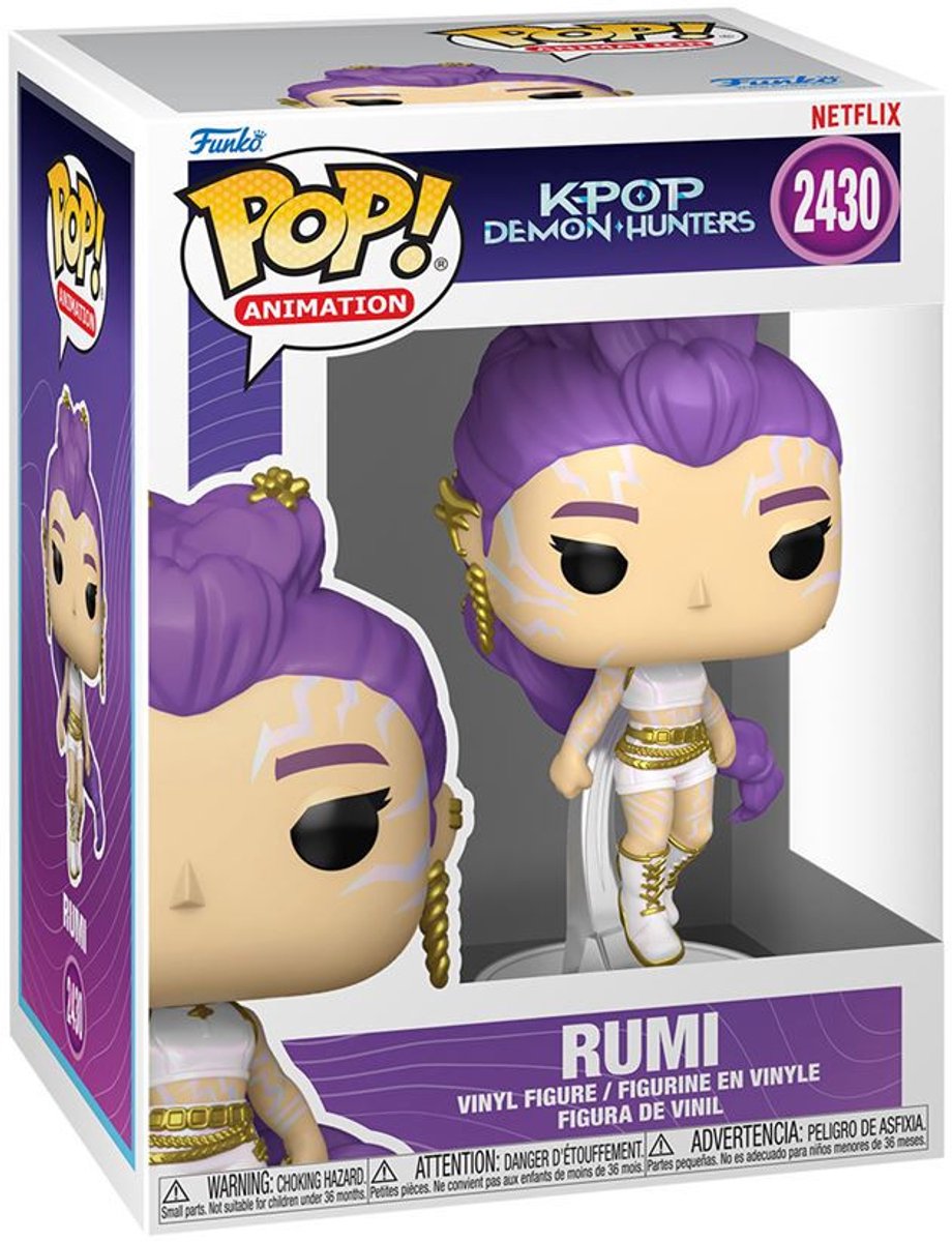 Funko pop animation: kpop demon hunters - rumi met kans van 1 op 6 op glow in the dark variant