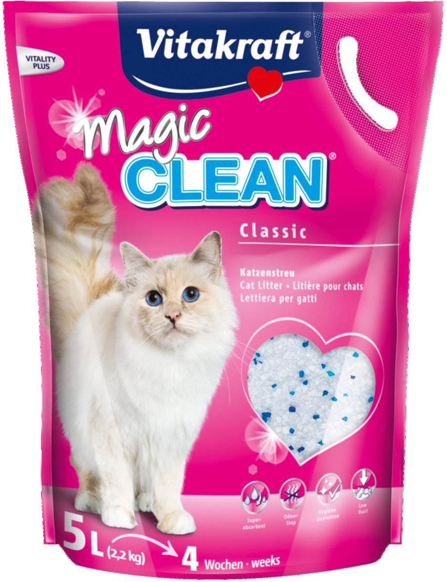 Vitakraft magic clean kattenbakvulling - 5 l - 6 stuks