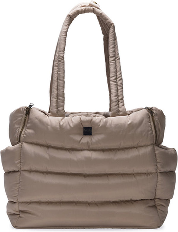 Designed by lotte draagtas hond tico - hondentas - voor kleine honden - beige - 42x20x35 cm