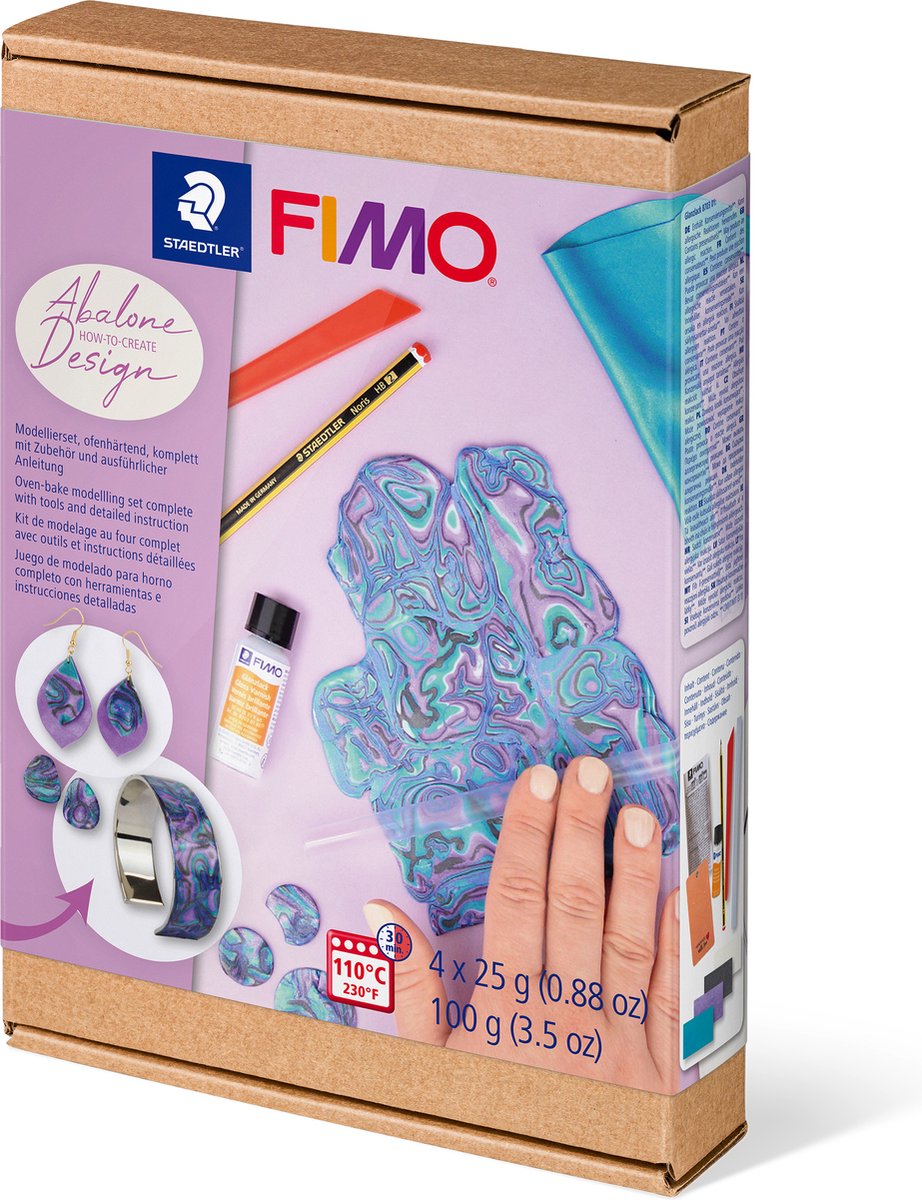 Fimo how-to-create set “abalone design”