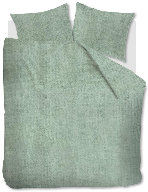Beddinghouse frost dekbedovertrek - effen - tweepersoons - 200x200 220 cm - grijsgroen