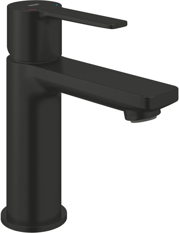 Grohe lineare new xs-size wastafelmengkraan – push-open waste – ecojoy – fastfixation plus – matte black