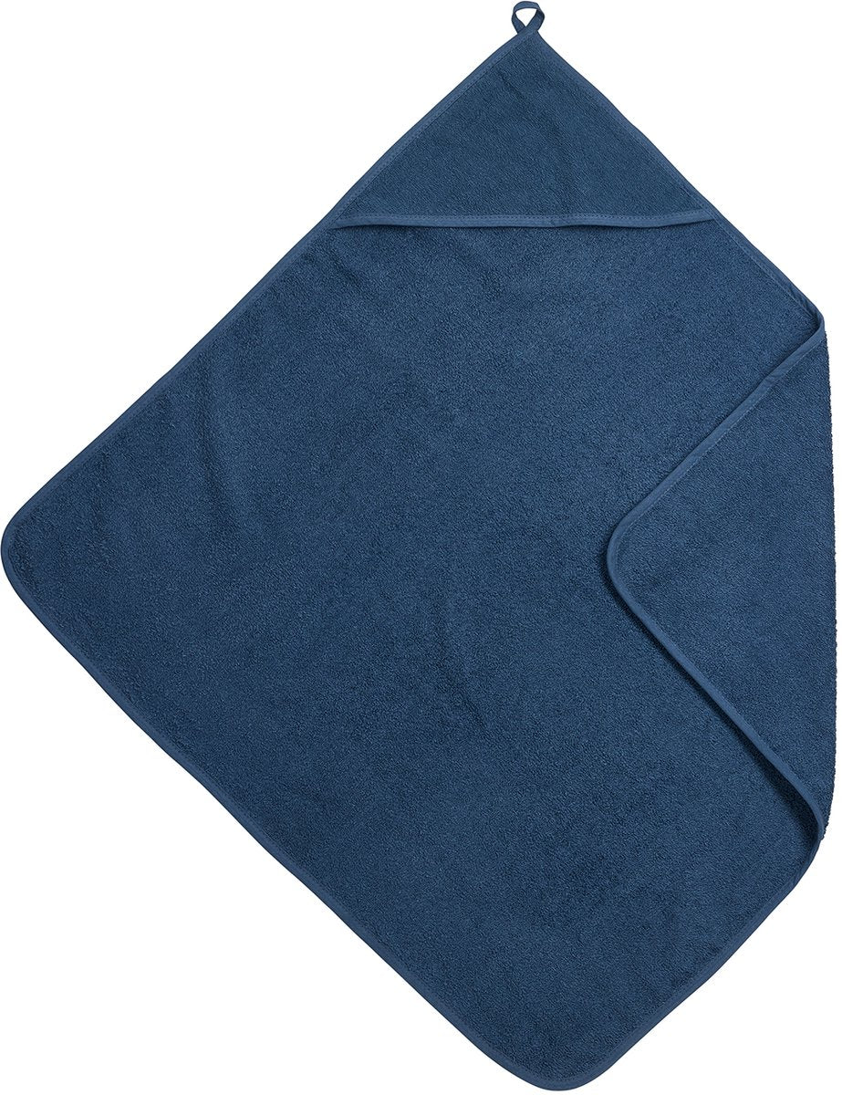 Meyco baby uni badcape - badstof - indigo - 75x75cm
