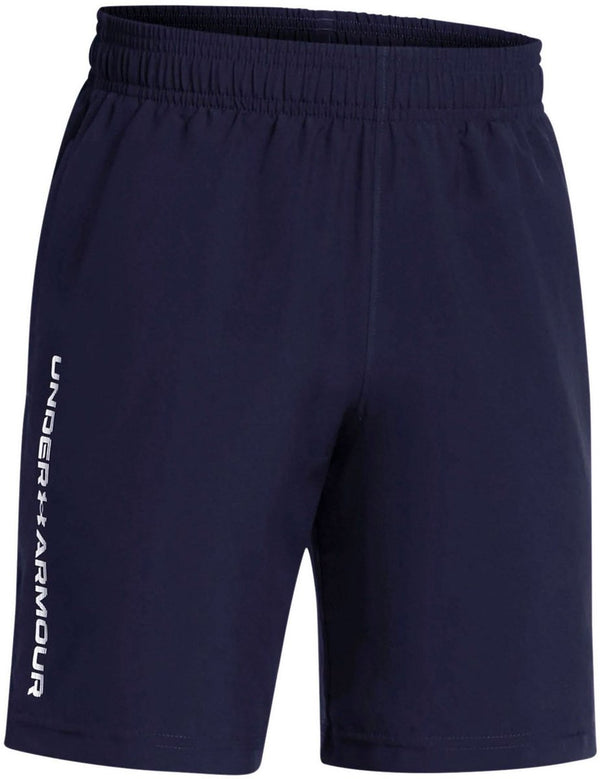 Under armour ua tech woven wordmark short unisex sportbroek - navy - wit 128