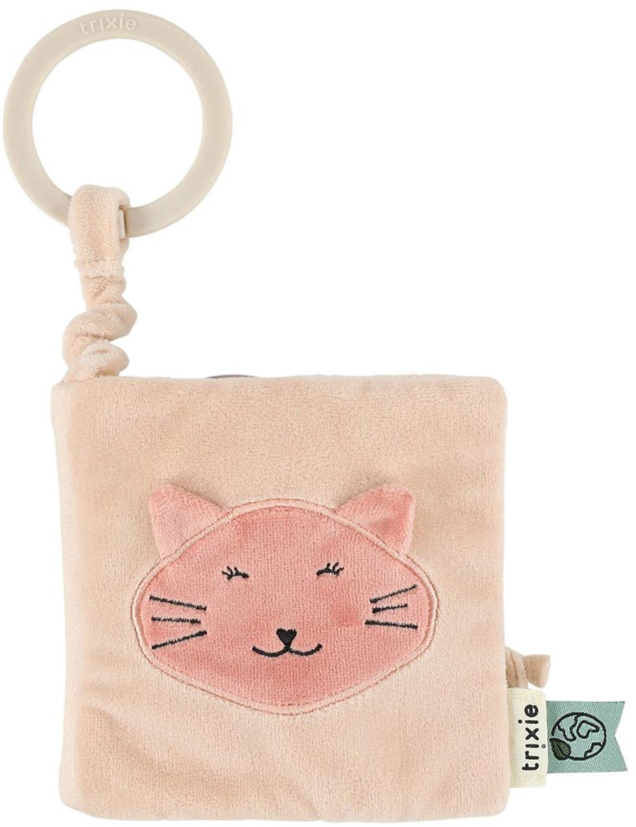 Trixie sensorisch buggyboekje mrs. cat â€“ 3m+ â€“ met spiegel texturen