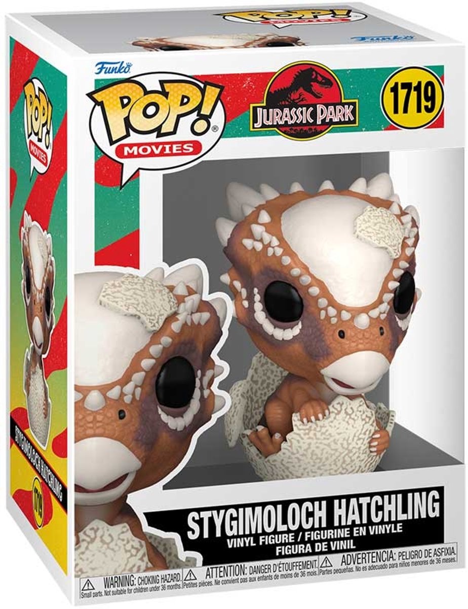 Funko jurassic park stygimoloch hatchling vinylfiguur 1719 pop! meerkleurig unisex