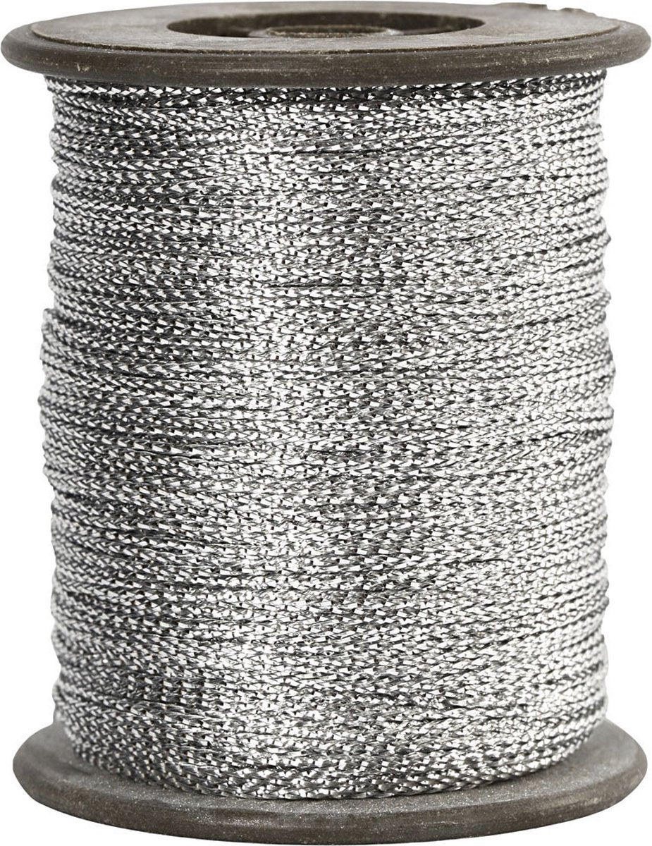 Creotime zilverdraad, dikte 0,5 mm, zilver, 100 m