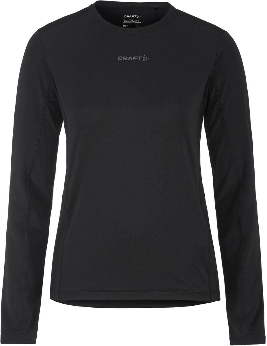 Craft adv essence ls tee 2 w dames sportshirt - zwart