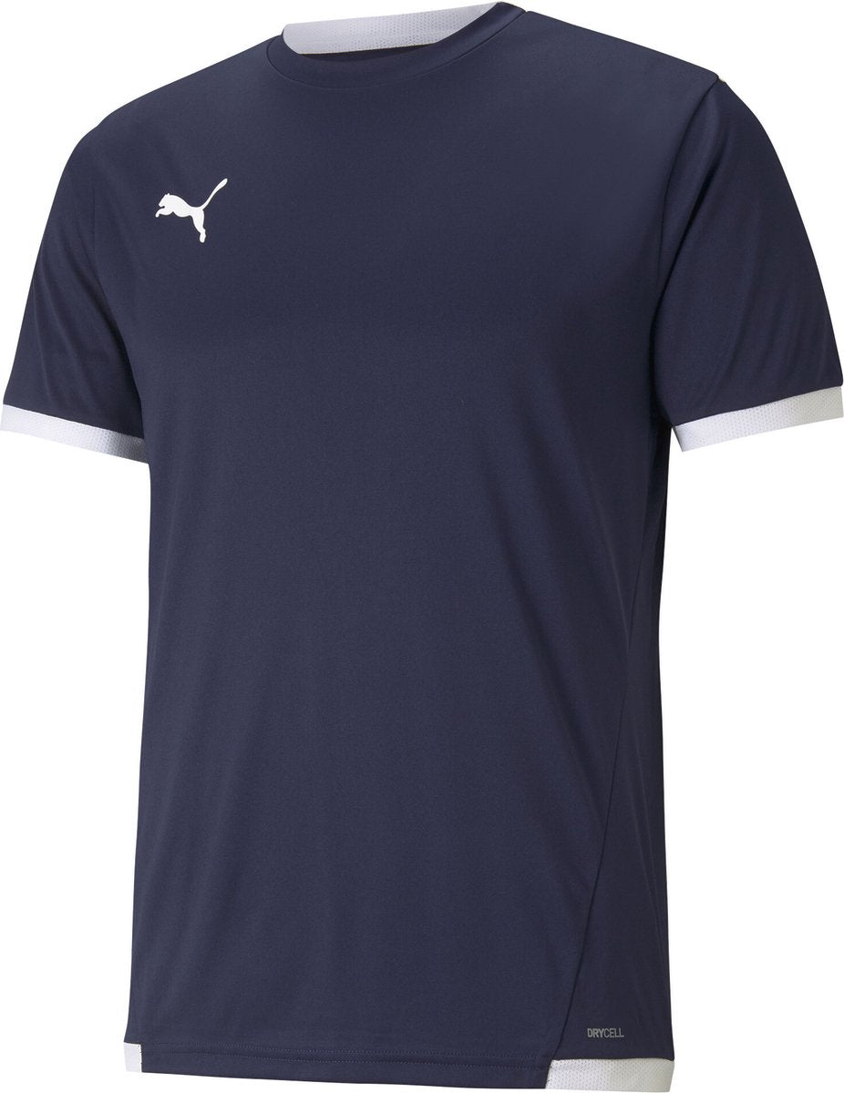 Puma teamliga jersey heren sportshirt - peacoat- white