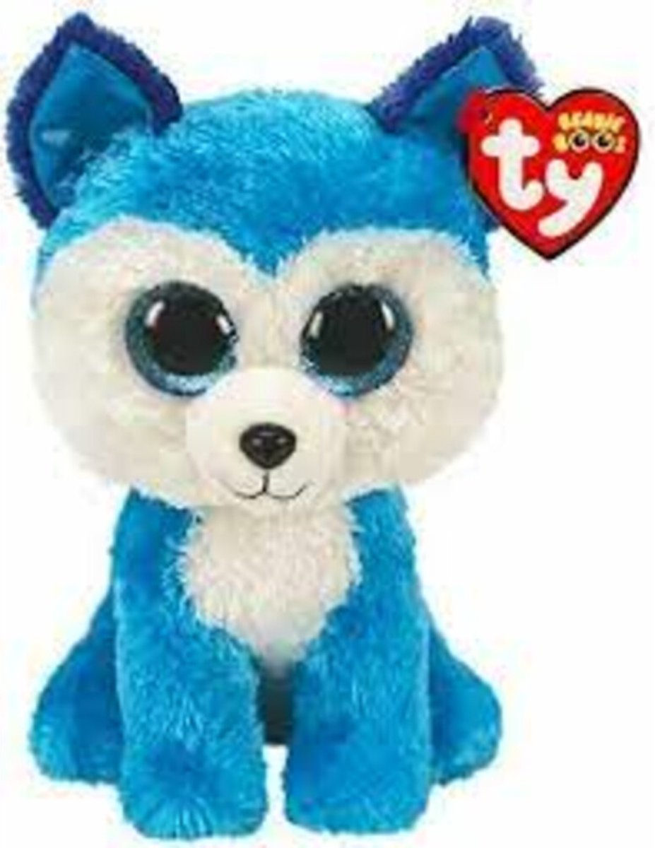 Ty beanie boos husky knuffel prins 15 cm